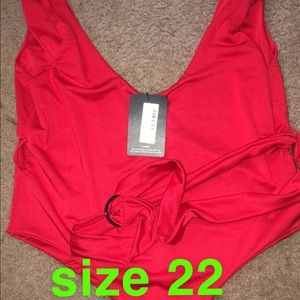 plus size swimsuit w/ belt